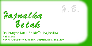 hajnalka belak business card